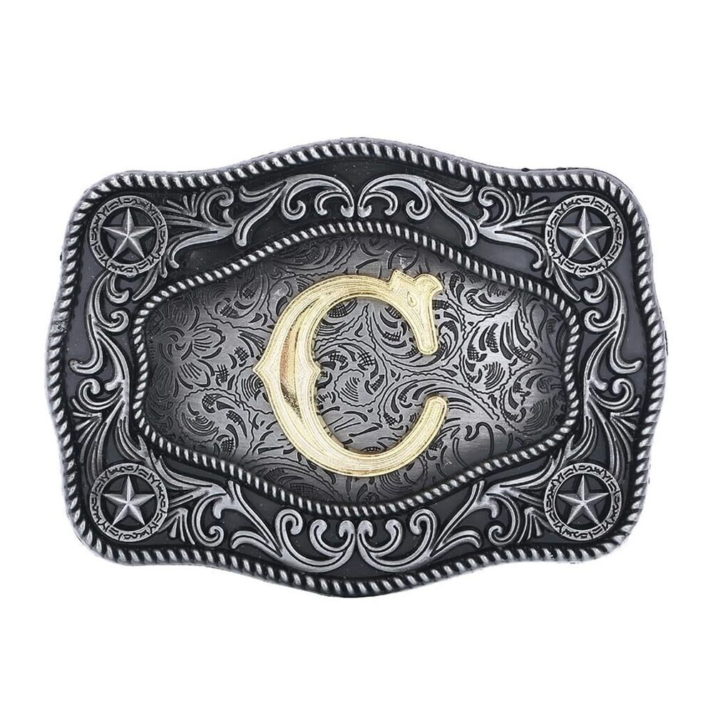 7002 Initial Belt Buckles Western Cowboy Belt Buckle Texas Belt Buckle